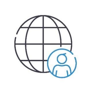 Un globo con una persona en el medio.