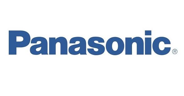 El logotipo de Panasonic es azul y blanco sobre un fondo blanco.