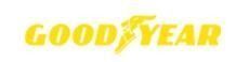 Logotipo de Goodyear en amarillo con un pie alado.