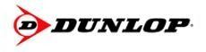 Logotipo de Dunlop con una flecha roja, un círculo blanco con una 