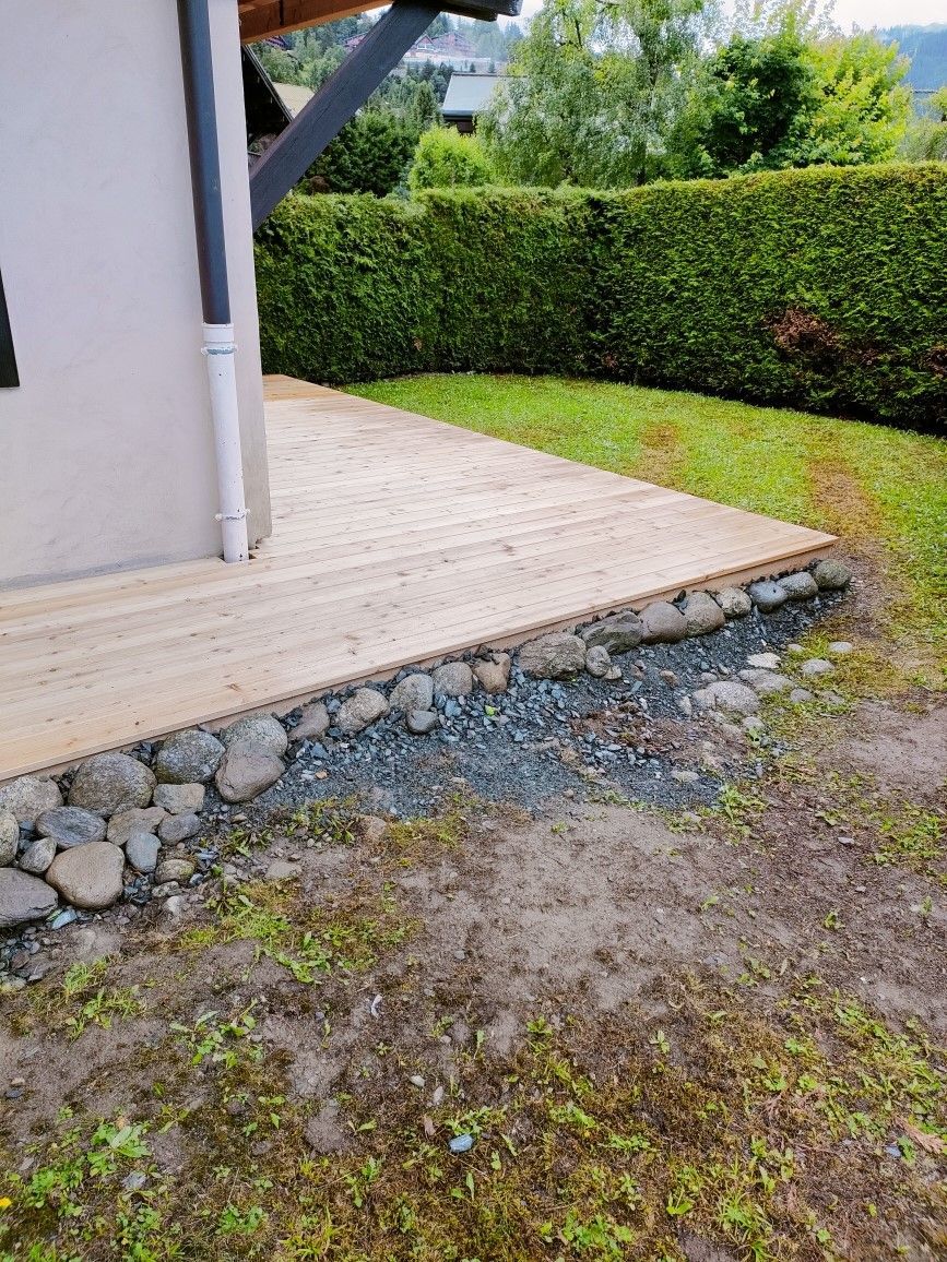 Construction d'une terrasse en bois