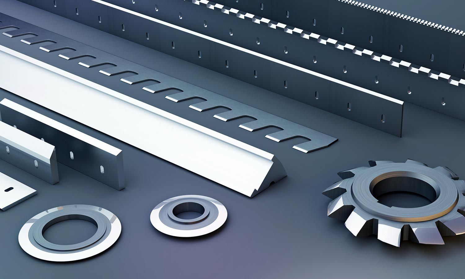 Línea de producción de fábrica con maquinaria amarilla y piso azul.