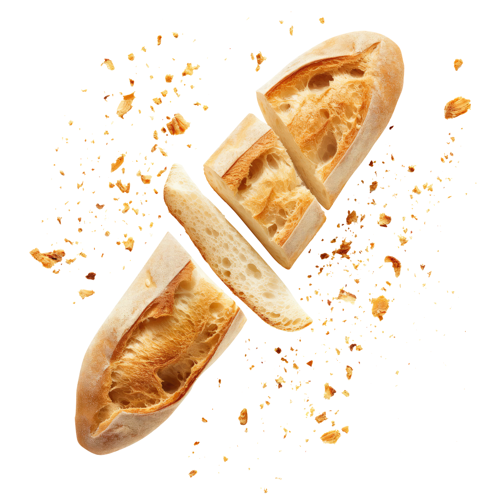 Une baguette coupée