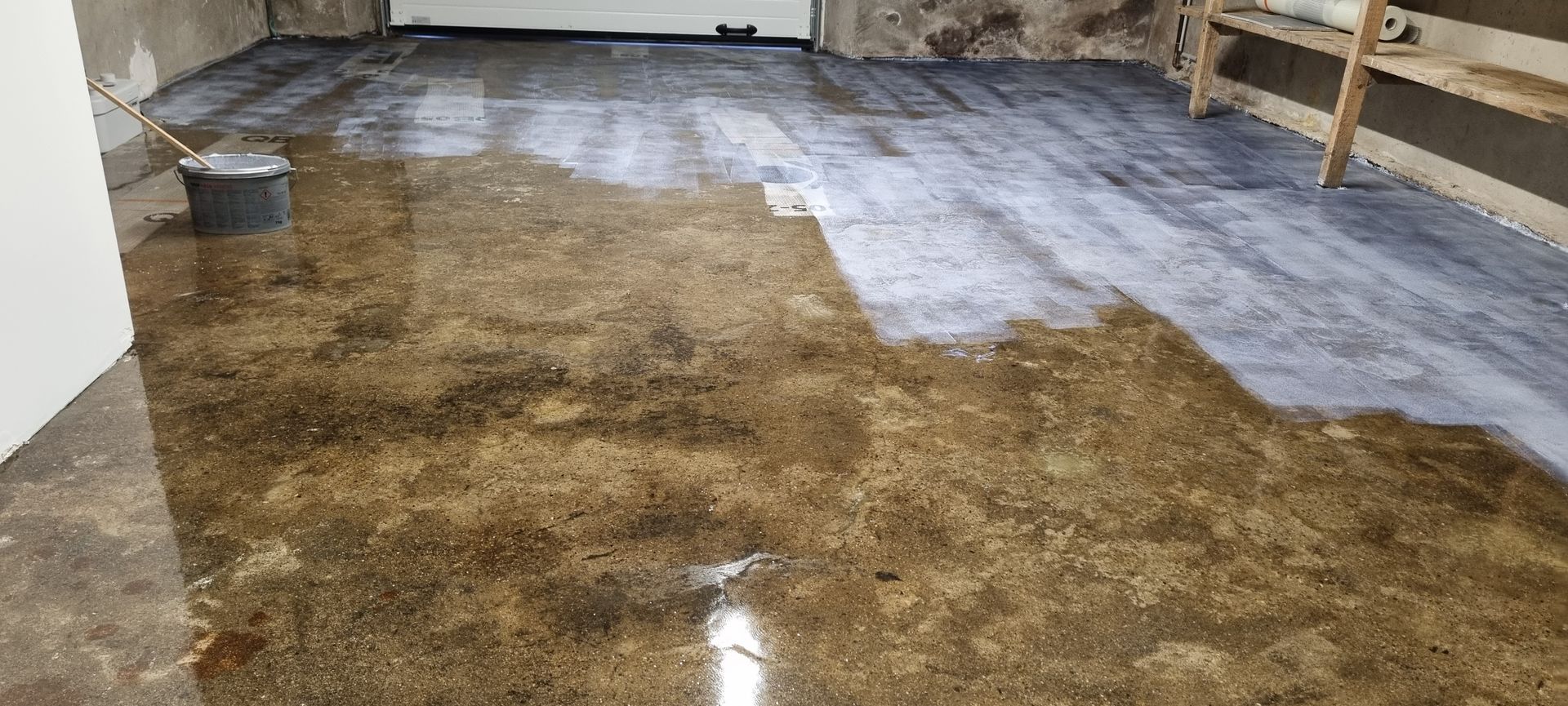 Sol de garage pendant travaux