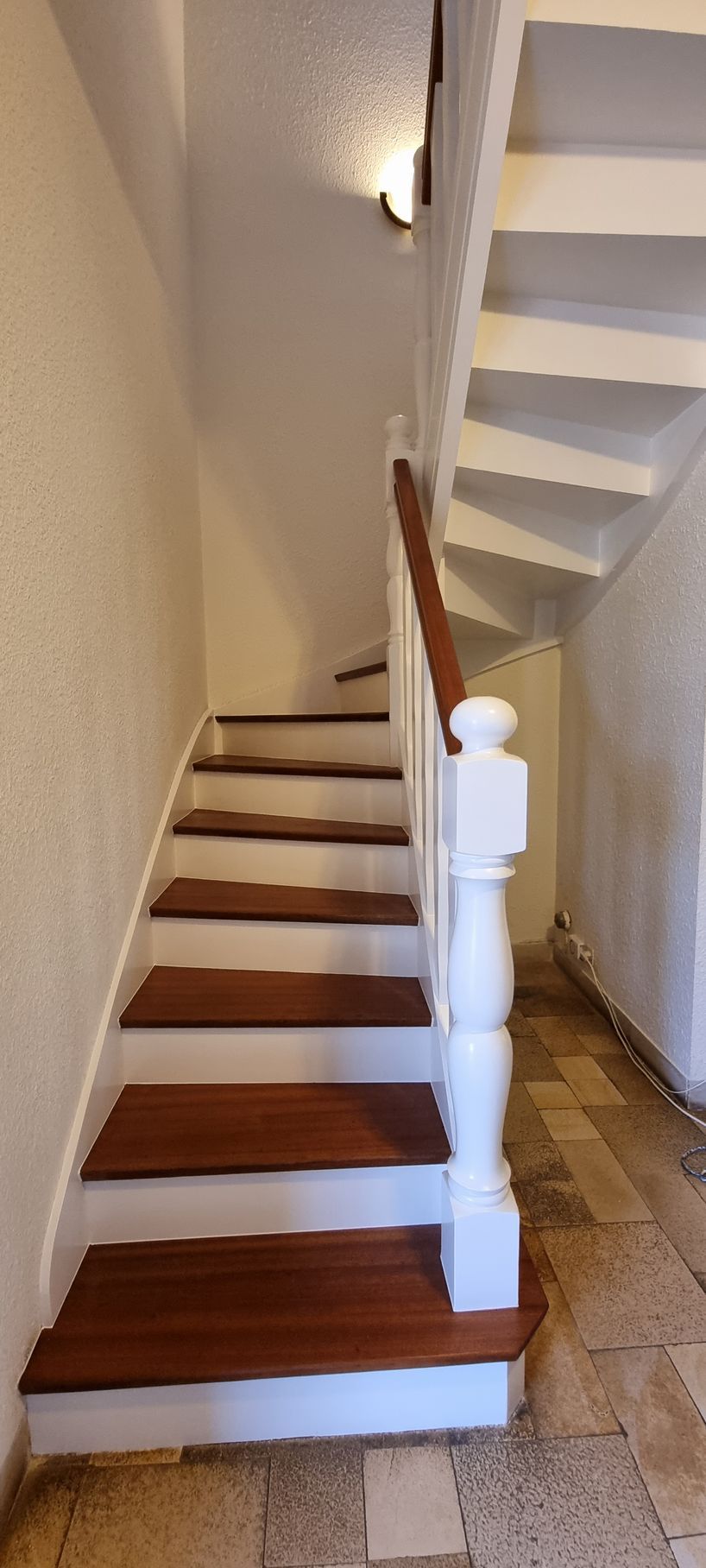 Escalier en bois rénové