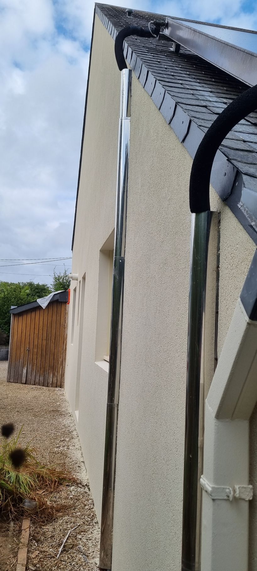 Côté d'un mur après rénovation