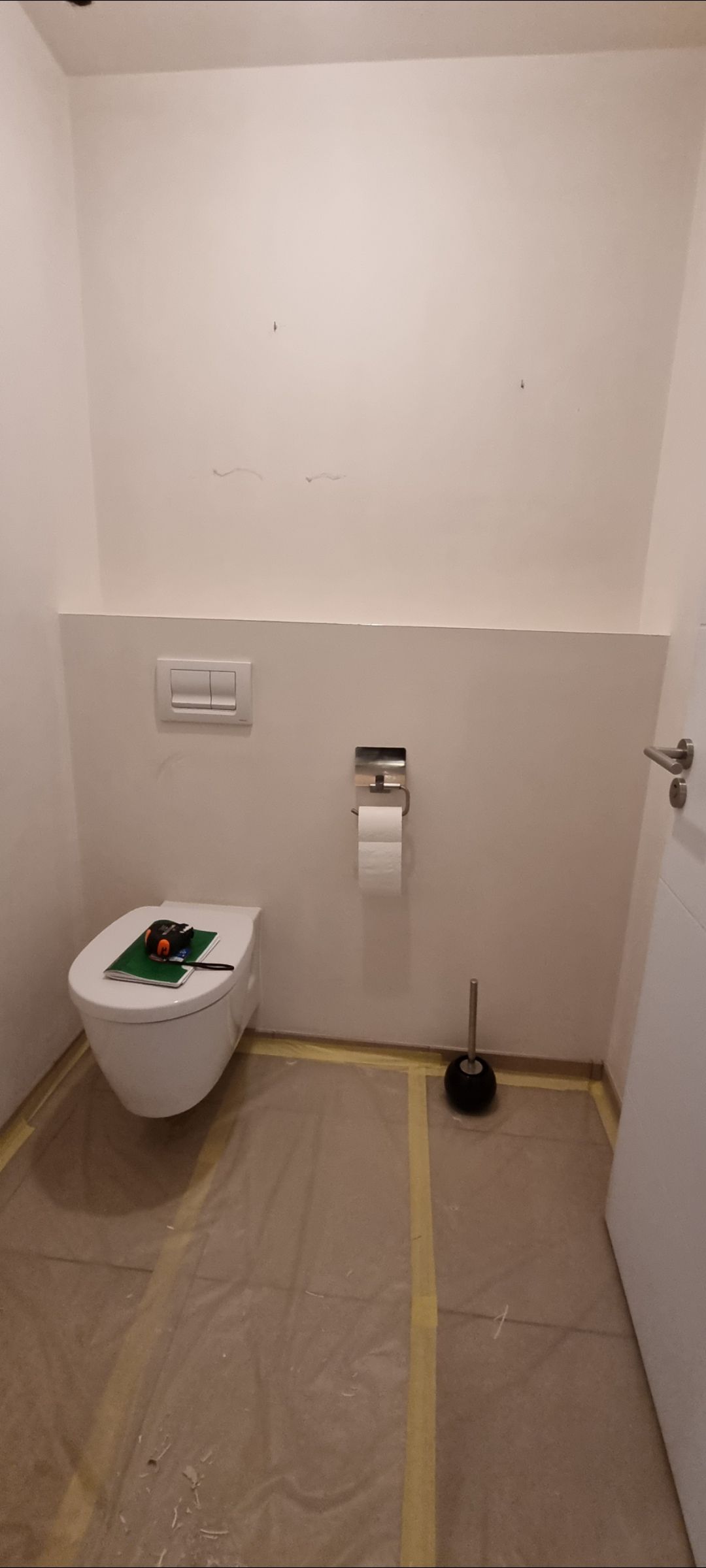 Toilettes en cours de travaux