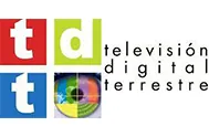 Un logotipo colorido para la televisión digital terrestre con la imagen de un ojo.