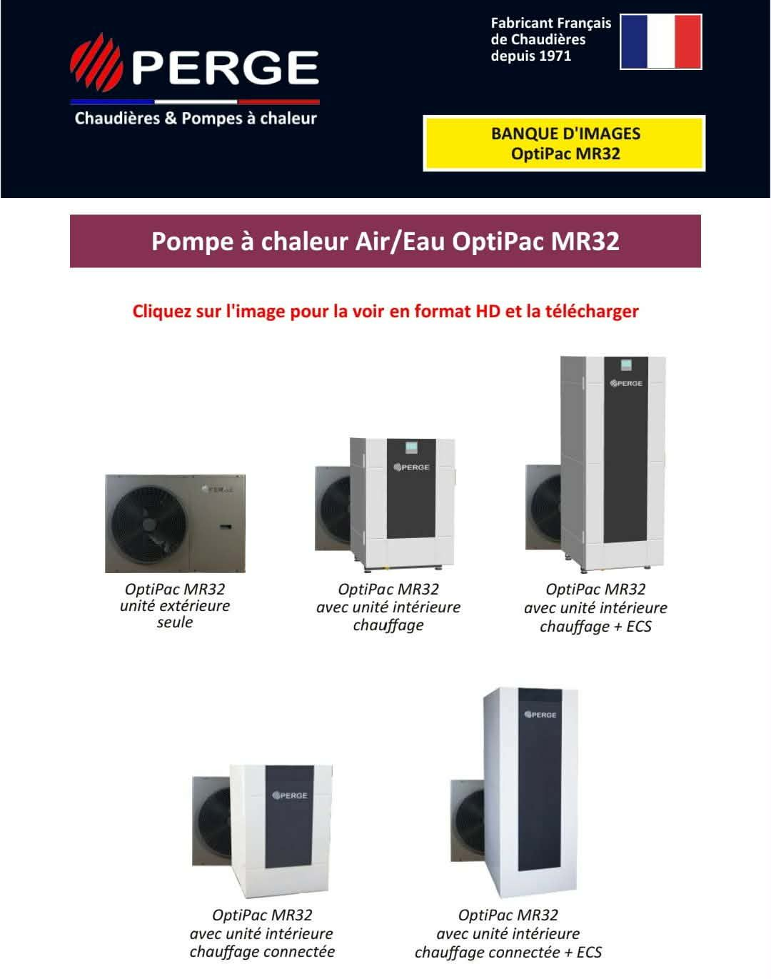 Un document des pompes à chaleur Air/Eau