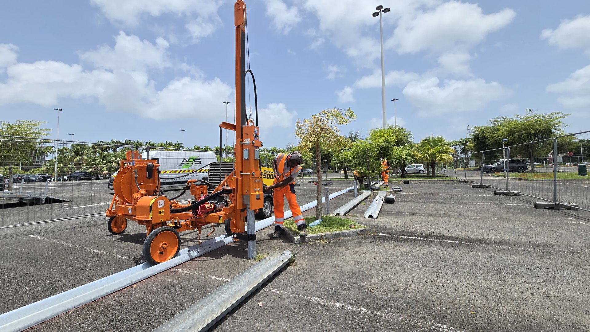 Installation d'un dispositif de retenue