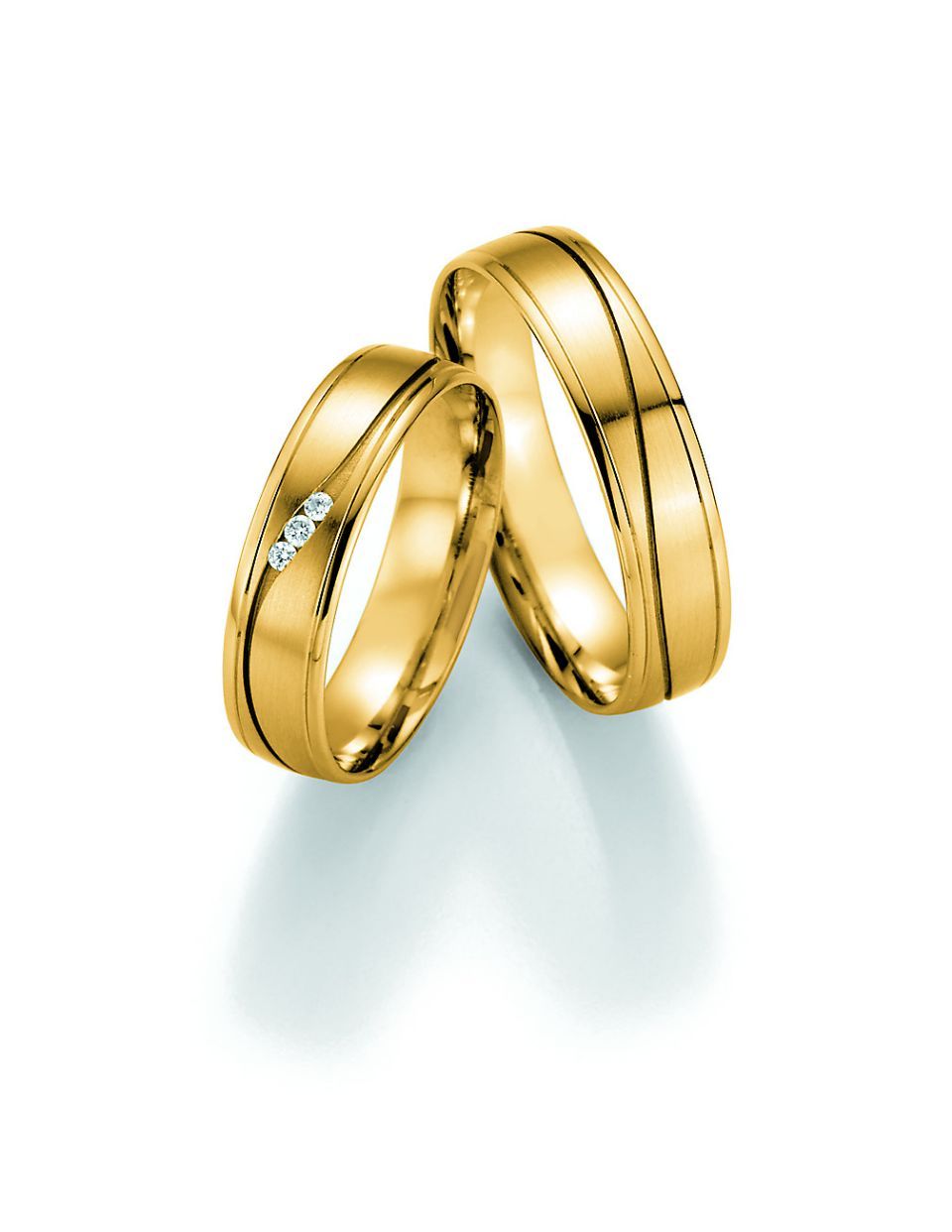 Einfarbige Hochzeitsringe in Gold