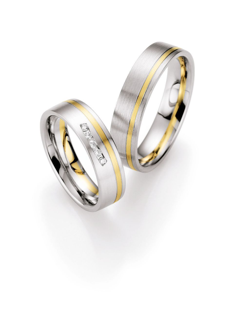 Hochzeitsringe in bicolor mit Silber und Gold