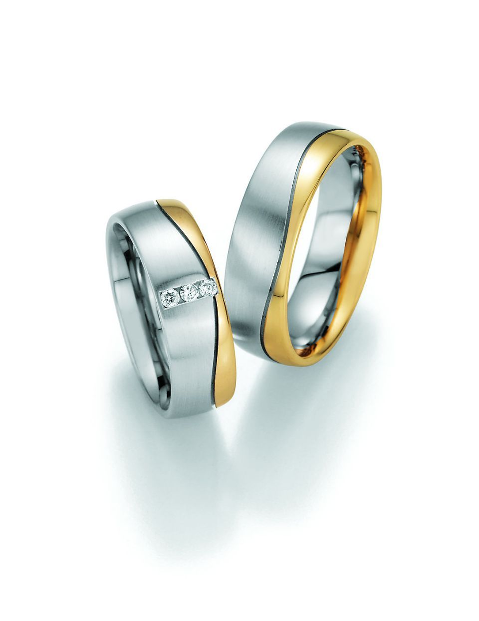 Hochzeitsringe in bicolor mit Silber und Gold