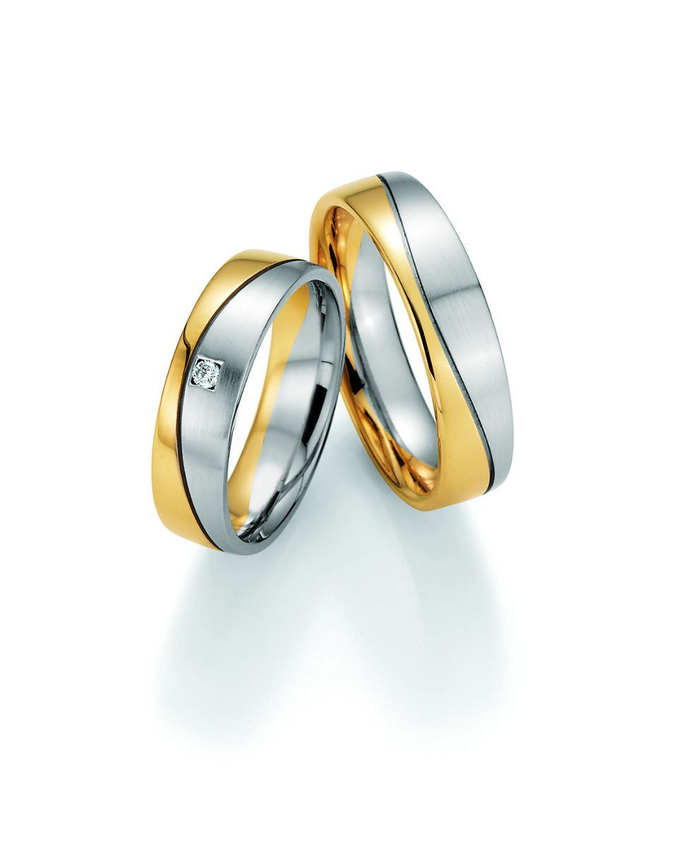 Hochzeitsringe in bicolor mit Silber und Gold