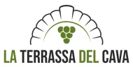 Logotipo de La Terrassa del Cava con un racimo de uvas verdes bajo un arco estilizado.