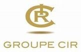 Logo du Groupe CIR avec monogramme CIR stylisé en or sur fond blanc.