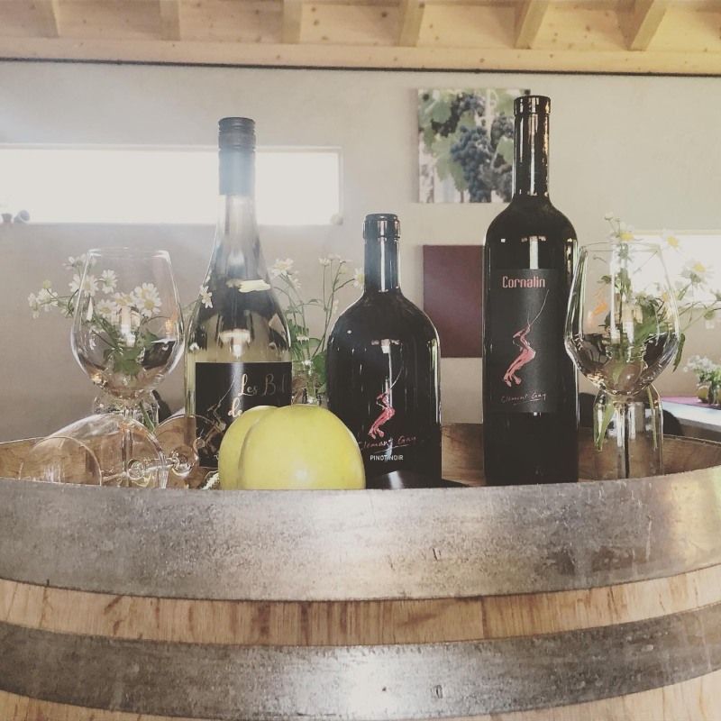 Une bouteille de vin avec la lettre t dessus