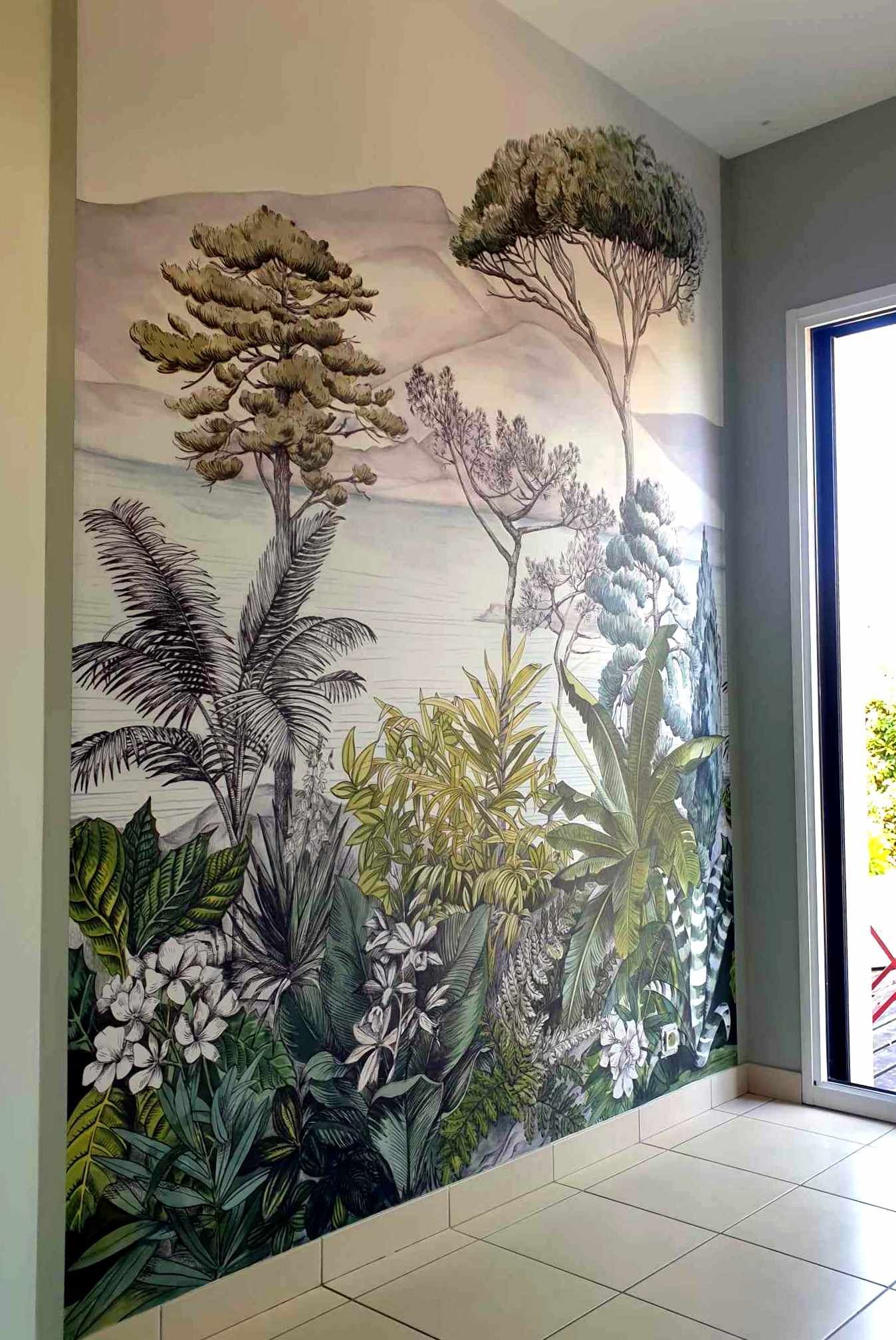 Tapisserie avec arbres