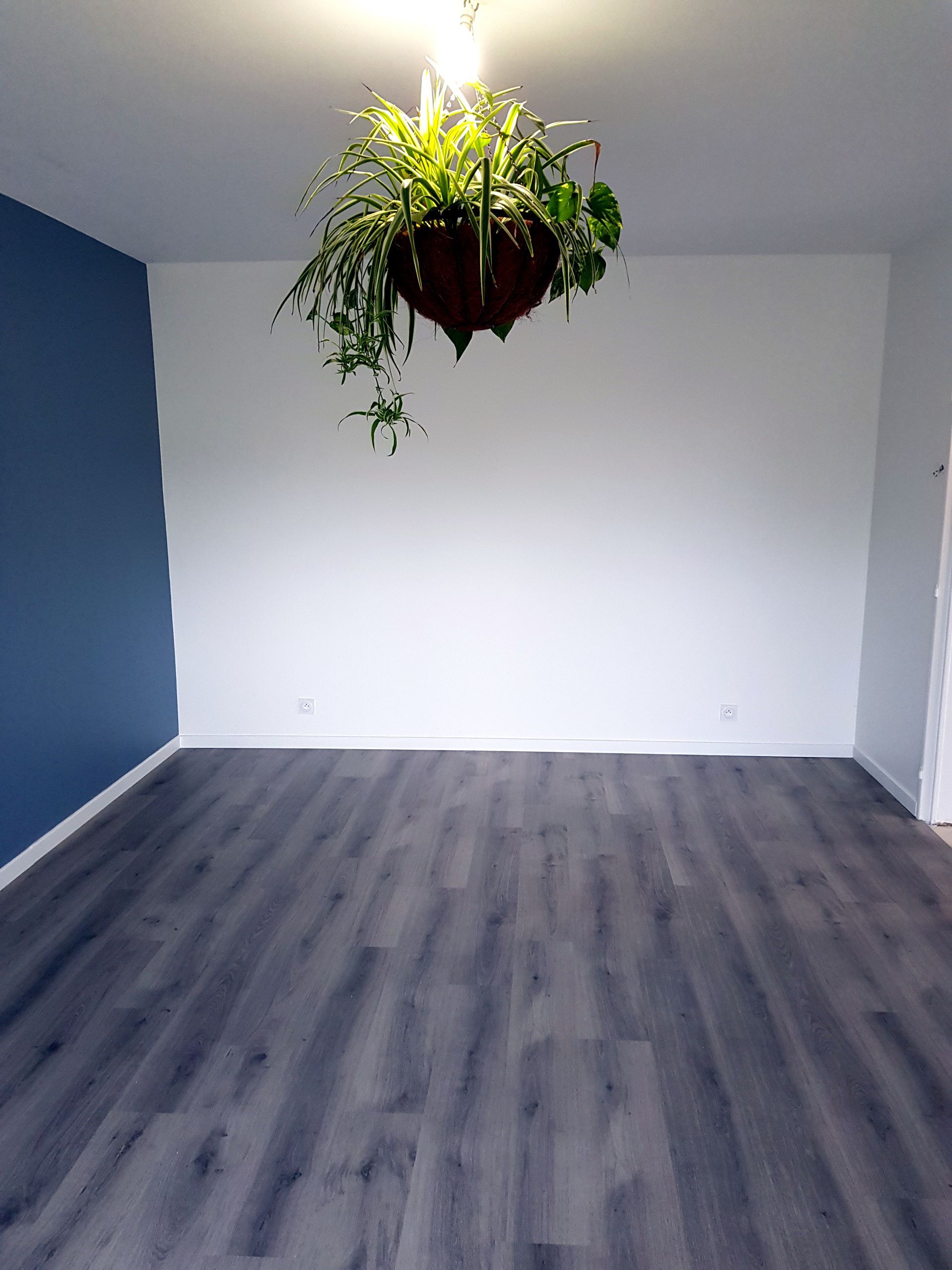 Parquet flottant gris