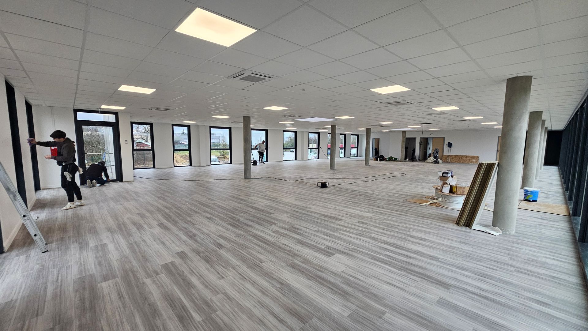 Nettoyage de fin de chantier.