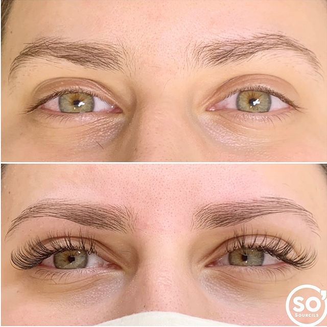 Sourcils avant/après, microblading