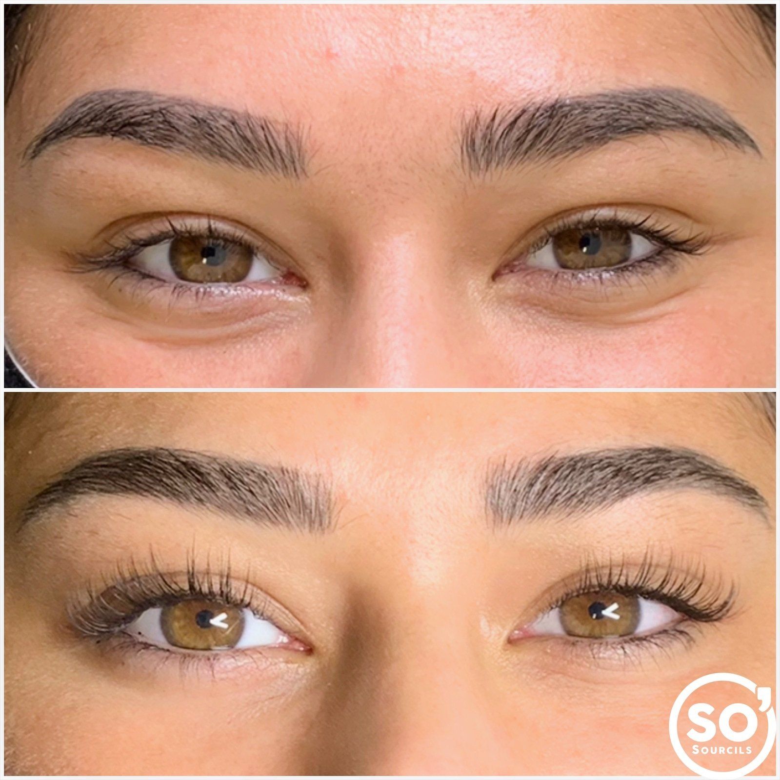 Cils avant/après