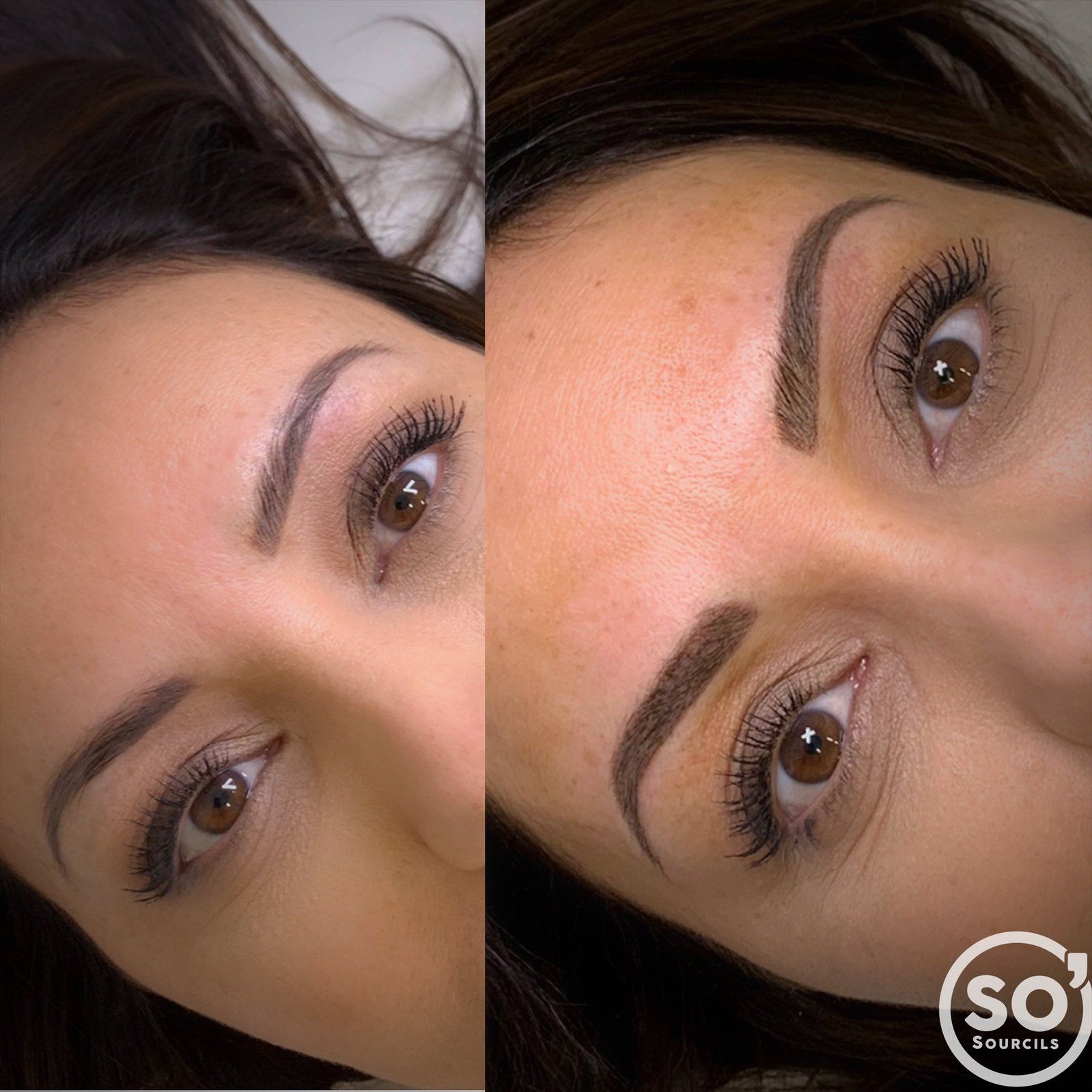 Avant après, microblading