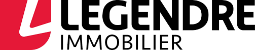 Logo de Legendre Immobilier, avec un « L » rouge et le texte « LEGENDRE IMMOBILIER ».