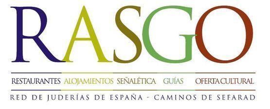 Un logotipo colorido para rasgo con escritura en español.