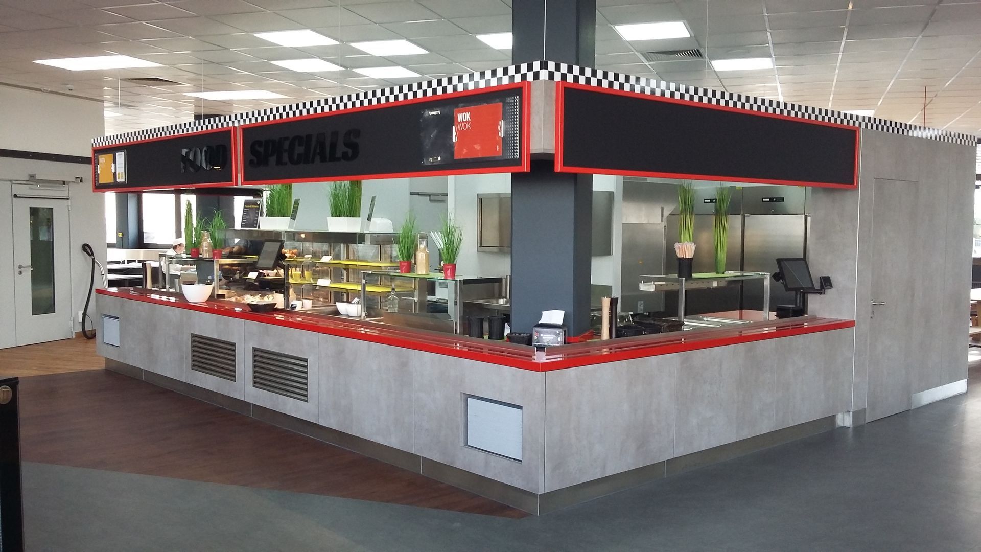 Ein Restaurant mit einem Schild mit der Aufschrift „Specials“