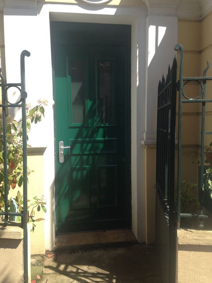 Porte d'entrée verte