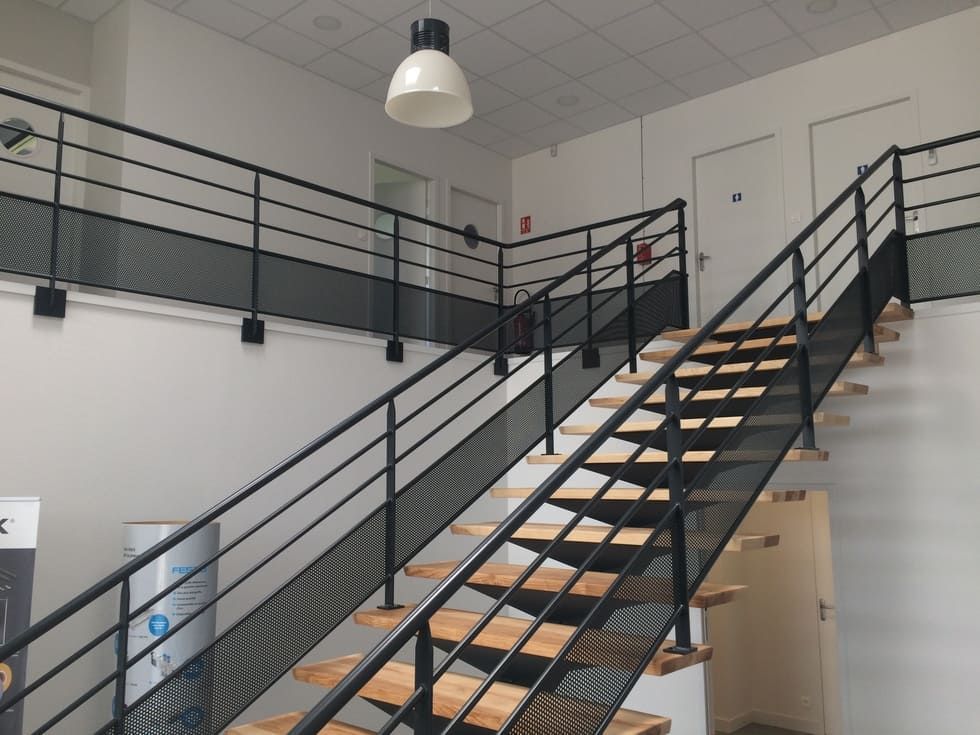 Garde corps d'un escaliers droit