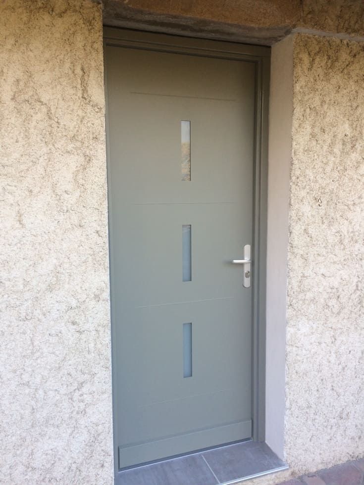 Porte blindée grise