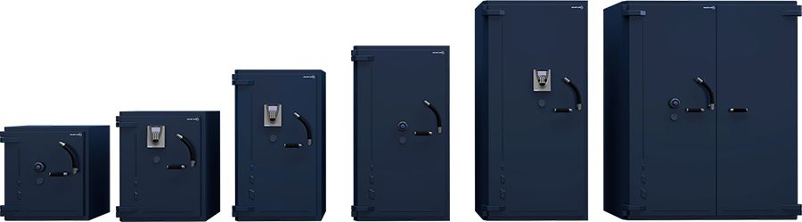 Trois modèles de coffre fort Inviktus