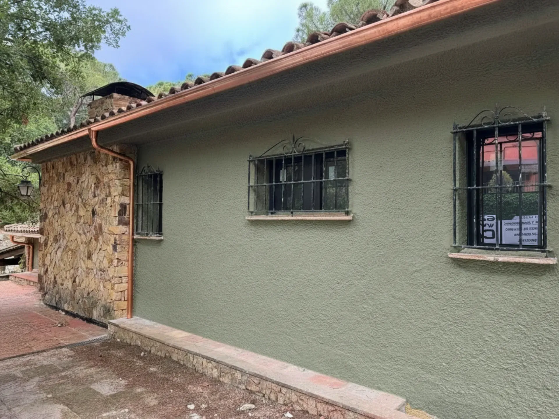 Canalon de Cobre Natural sin juntas