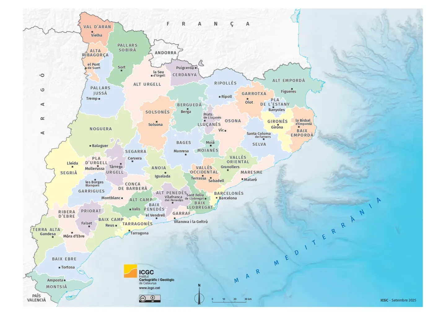 Comarcas de Catalunya donde trabajamos