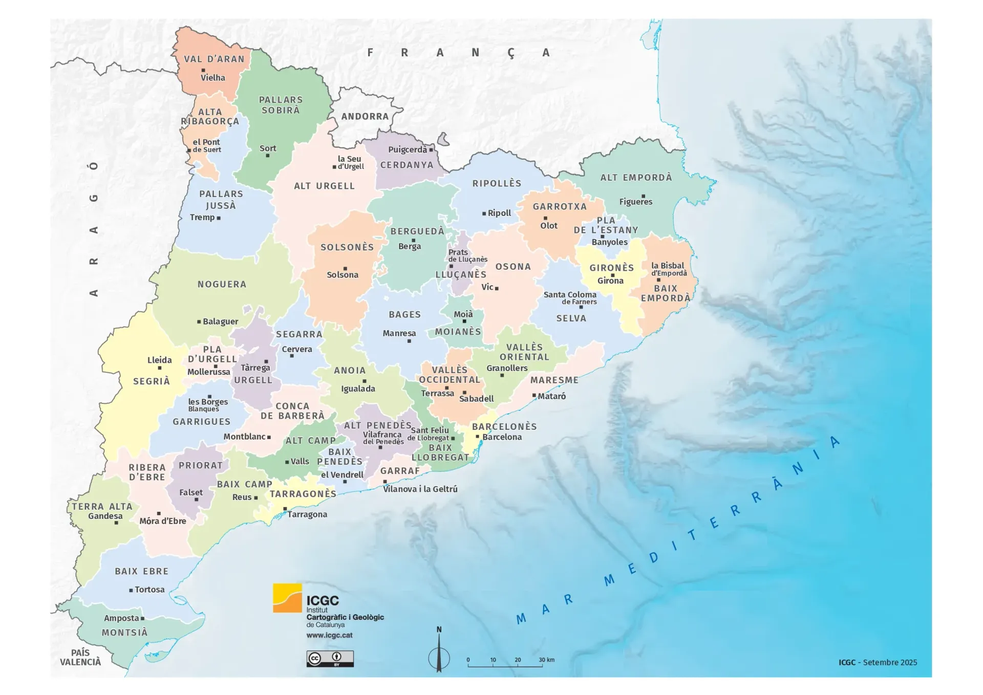 Comarcas de Catalunya donde trabajamos