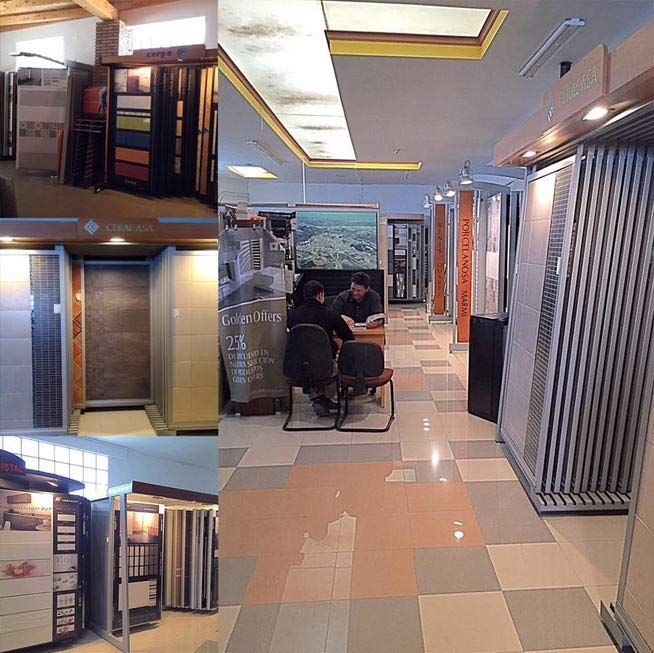 Un collage de fotografías muestra una habitación con un cartel que dice