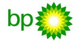 Un logotipo de BP verde y amarillo sobre un fondo blanco.