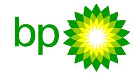 Un logotipo de BP verde y amarillo sobre un fondo blanco.