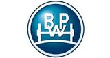 Un logotipo bp azul y blanco sobre un fondo blanco.