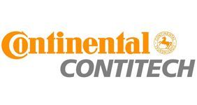El logotipo de Continental Contitech es naranja y gris sobre un fondo blanco.