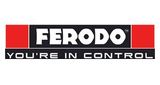 El logotipo de Ferodo es rojo y negro y dice 
