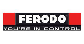 El logotipo de Ferodo es rojo y negro y dice 