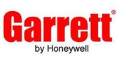 Un logotipo rojo y blanco para Garrett de Honeywell.