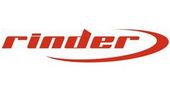 Un logotipo rojo y blanco para una empresa llamada Rinder