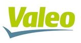 El logotipo de Valeo es verde y azul sobre un fondo blanco.