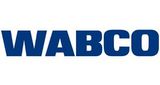 El logotipo de Wabco es azul y blanco sobre un fondo blanco.
