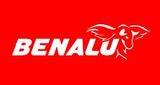 El logotipo de Benalu es rojo y blanco y tiene un elefante encima.