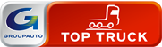 El logotipo de groupauto top truck tiene un camión.